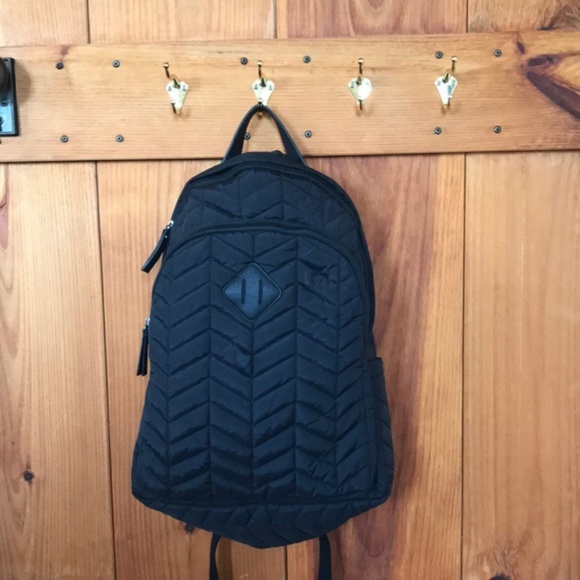 Madden Girl Handbags - Madden Girl Black Quilted Backpack